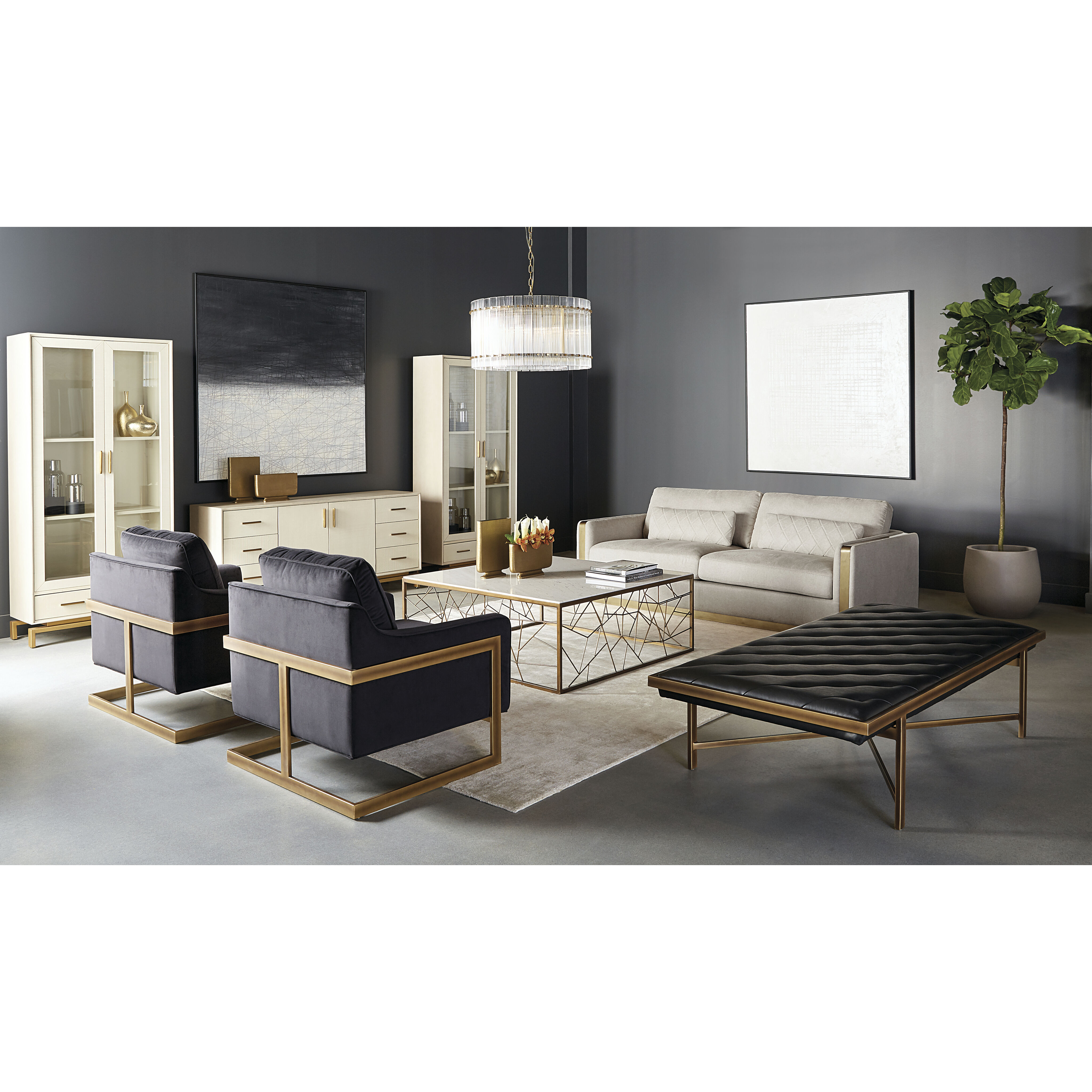 Kalmin Abbington Black Lounge Chair